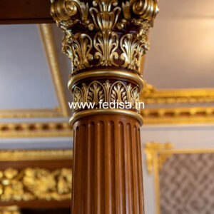 Wooden Pillar Design with Classic Beauty