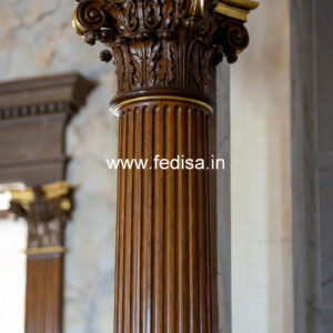 Wooden Pillar Design for Rich Interiors