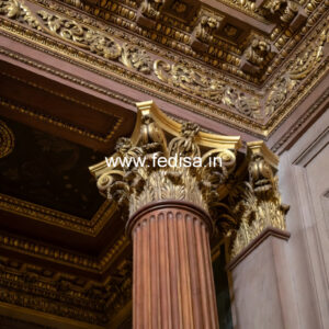 Wooden Pillar Design for Living Room Decor