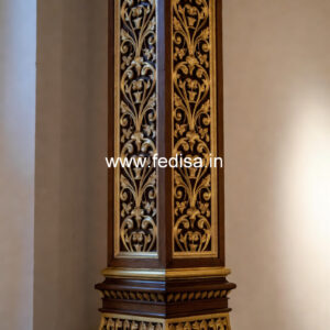 Wooden Pillar Design with Royal Look