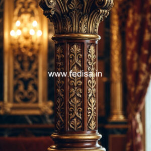 Wooden Pillar Design for Office Interior