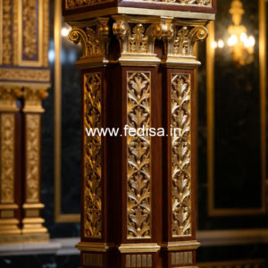Wooden Pillar Design for Mandir