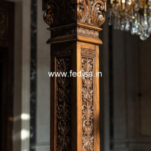 Wooden Pillar Design for Hallway