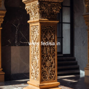 Wooden Pillar Design with Custom Design