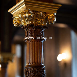 Wooden Pillar Design for Designer Homes