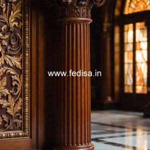 Wooden Pillar Design for Living Space