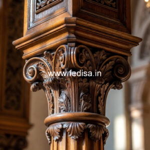 Wooden Pillar Design for Interior Theme