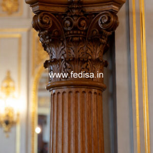 Wooden Pillar Design for Modern Villas