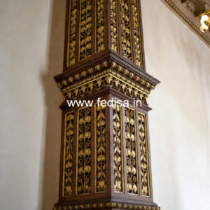 Wooden Pillar Design with Decorative Appeal