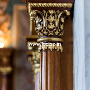 Wooden Pillar Design with Traditional Elegance