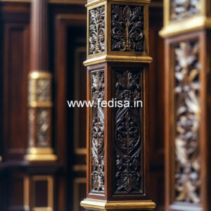 Wooden Pillar Designs for Modern Villas