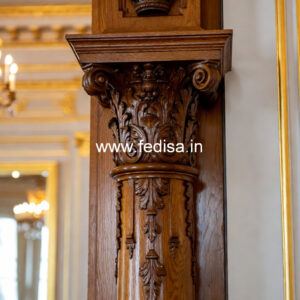 Wooden Pillar Design for Living Room Decor
