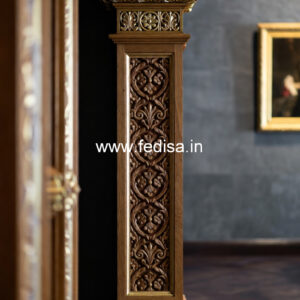 Wooden Pillar Design for Temple Area