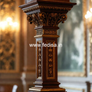 Wooden Pillar Design for Entryway