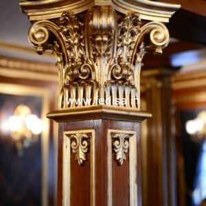 Wooden Pillar Design with Classic Touch