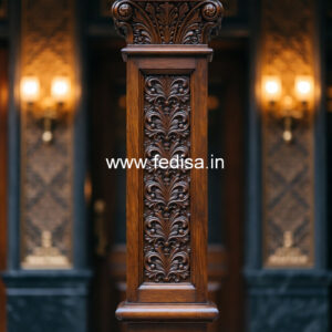 Wooden Pillar Design for Living Space
