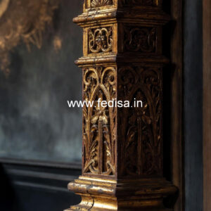 Wooden Pillar Design with Elegant Style