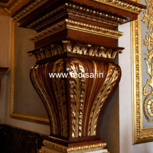 Wooden Pillar Design with Decorative Appeal