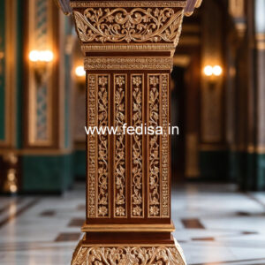 Wooden Pillar Design with Classic Beauty