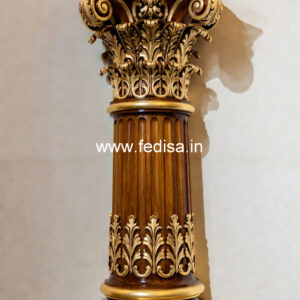 Wooden Pillar Design for Home Entrance