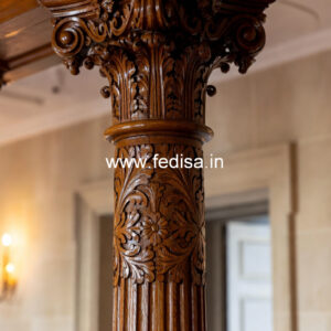 Vintage Wooden Pillar Design for Home