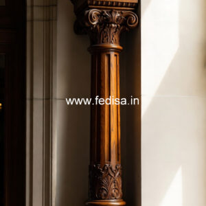 Wooden Pillar Design with Classic Touch