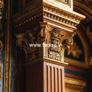 Wooden Pillar Design with Custom Design