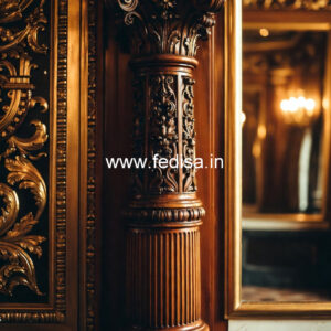 Wooden Pillar Design for Designer Homes
