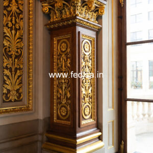 Wooden Pillar Design for Designer Spaces