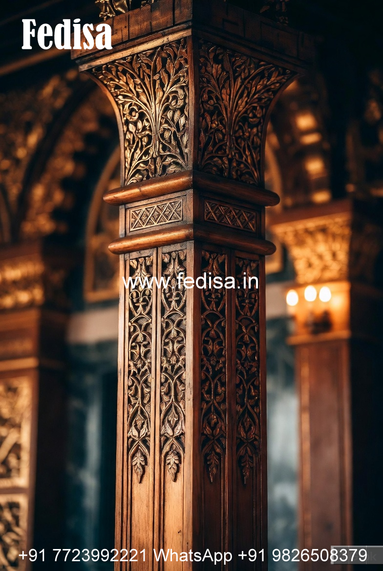 Wooden Pillar Design for Premium Interiors