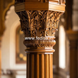 Elegant Wooden Pillar Designs for Living Room