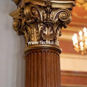 Royal Wooden Pillar Designs for Villas