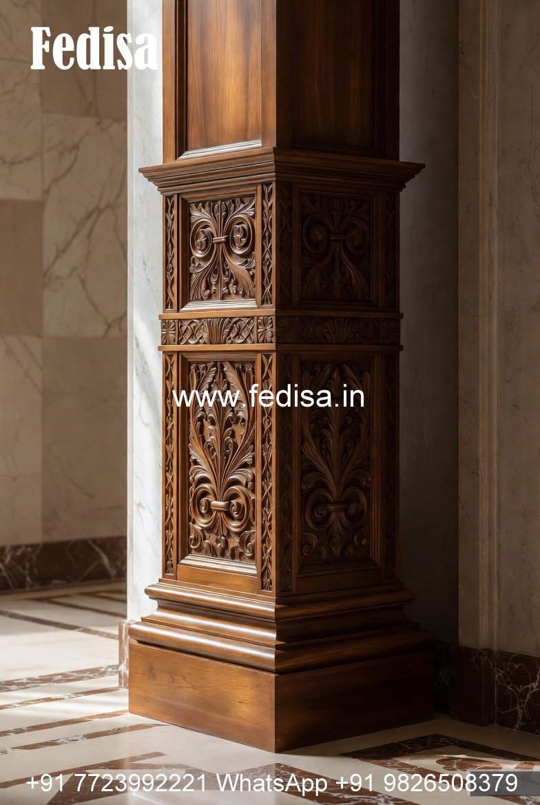 Wooden Pillar Designs for Rich Interiors
