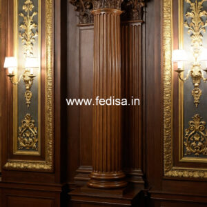 Wooden Pillar Design for Living Room Decor