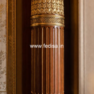 Wooden Pillar Design for Office Interior
