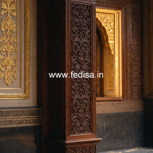 Wooden Pillar Design for Mandir