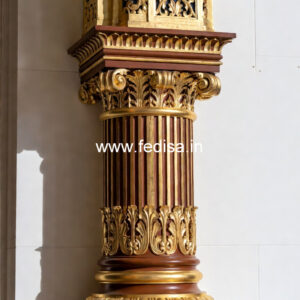 Wooden Pillar Design with Unique Patterns