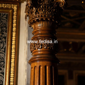 Wooden Pillar Design for Interior Theme