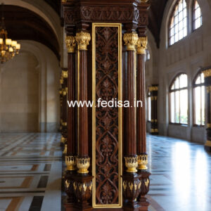 Wooden Pillar Design for Modern Villas