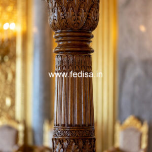 Wooden Pillar Design with Rich Look