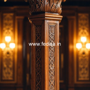 Wooden Pillar Design for Designer Spaces