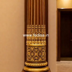 Wooden Pillar Design with Classic Beauty
