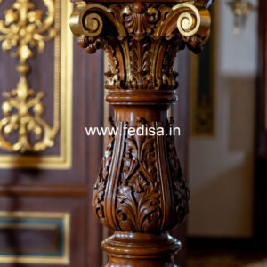 Wooden Pillar Design with Traditional Elegance
