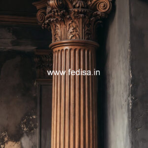 Wooden Pillar Design for Classic Architecture