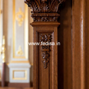 Wooden Pillar Design with Stylish Appeal