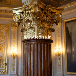 Wooden Pillar Design with Royal Look