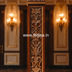 Wooden Pillar Design with Royal Finish