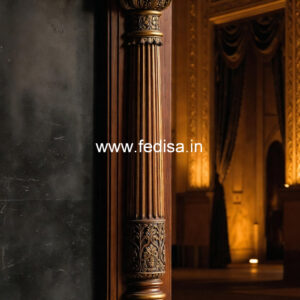 Wooden Pillar Design with Creative Style
