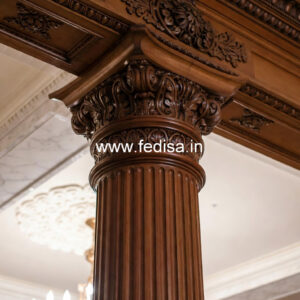 Wooden Pillar Design with Elegant Style