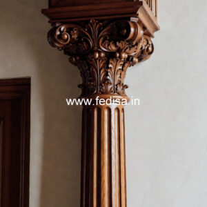 Wooden Pillar Design for Modern Decor